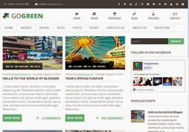 GoGreen Blogger Template-bwtemplate