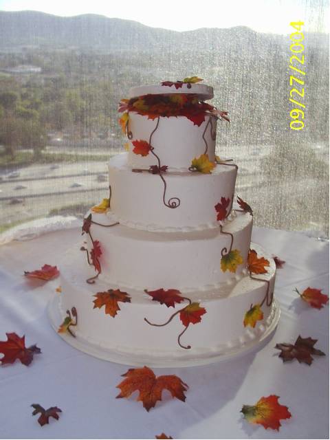 Wedding Cakes Autumn Square Round Decorate 