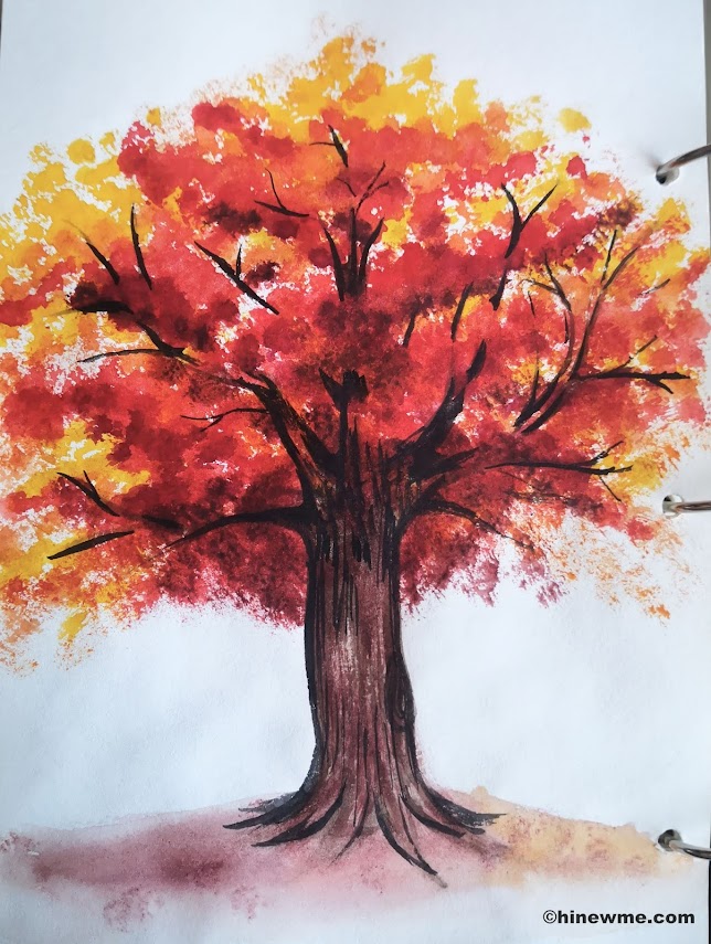 3ways skills draw the autumn tree,13 watercolor ideas, come to see my skill tips.