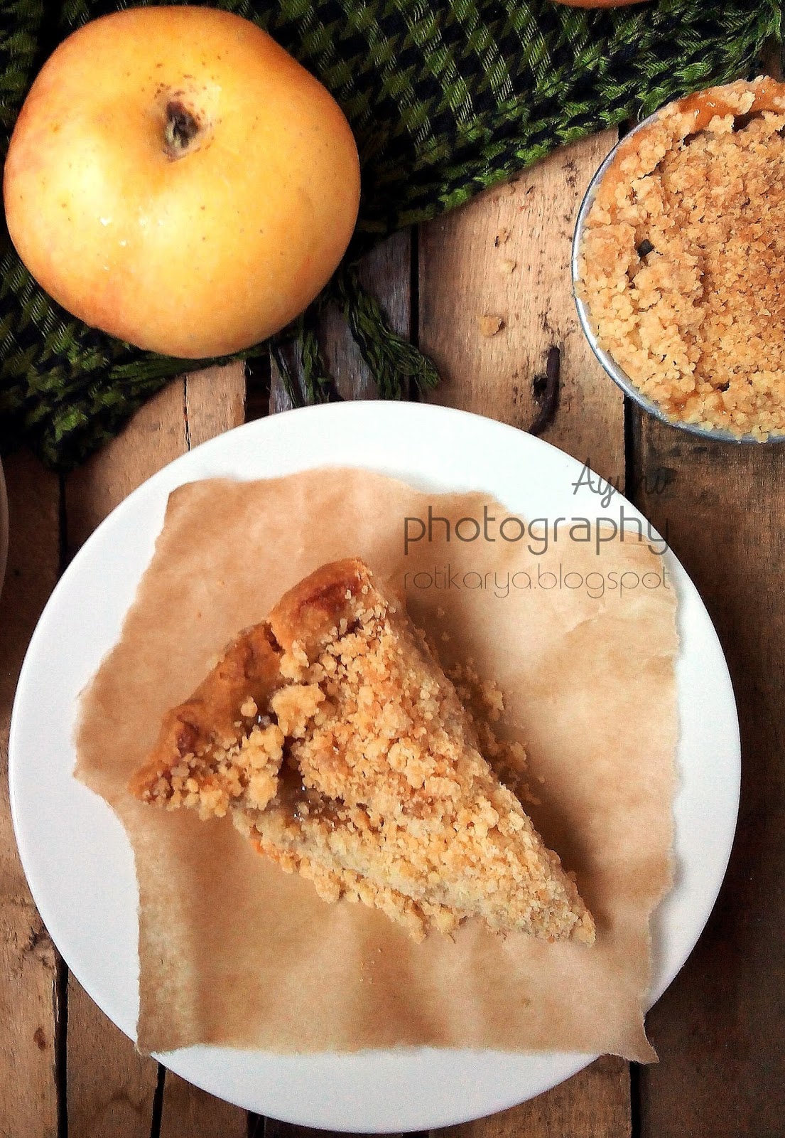 Resepi Apple Crumble Tart Pie Yummy Buns Lover