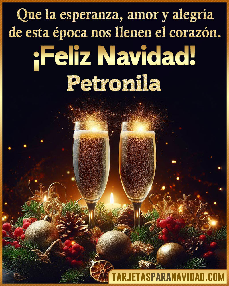 Tarjetitas de navidad para Petronila