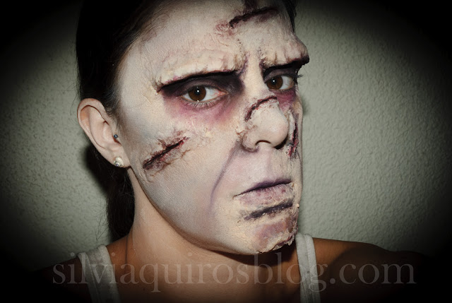 Maquillaje Halloween 13: Exorcista, Halloween Make-up 13: The Exorcist, efectos especiales, special effects, Silvia Quirós