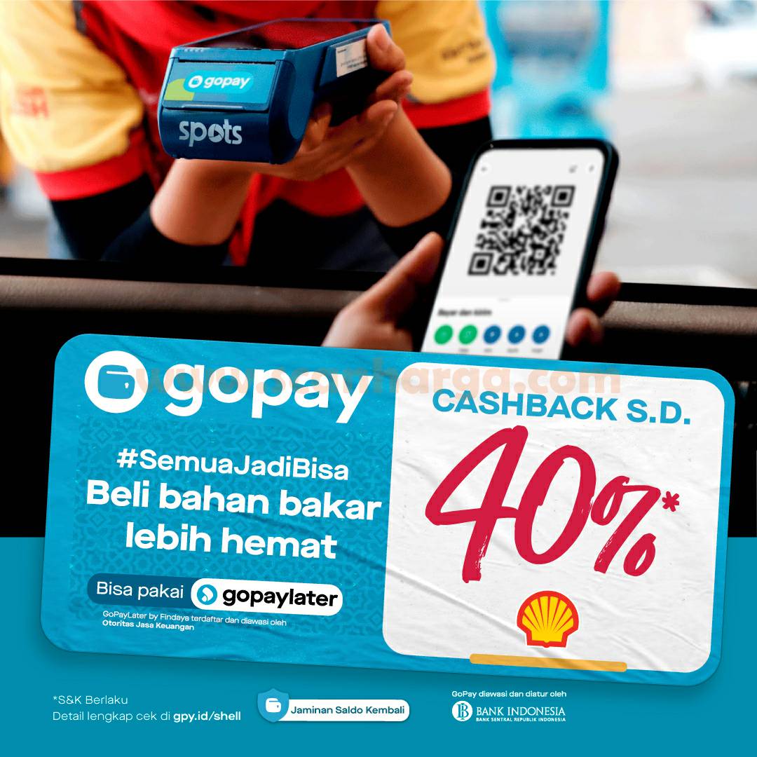 Promo Shell Cashback 40% Bayar Pakai Gopay