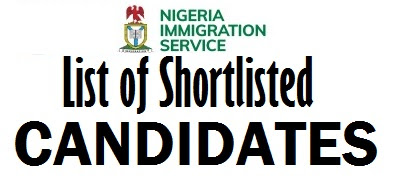 List of Successful Candidate for Nigeria Immigration Service 2017/2018