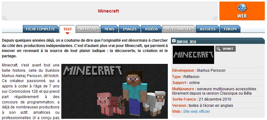 Test Minecraft