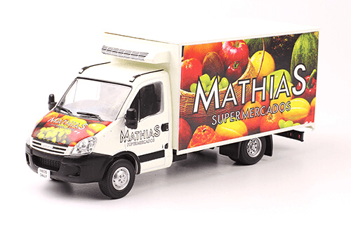 veículos de serviço do brasil 1:43, IVECO Daily 1:43 Supermercado Mathias