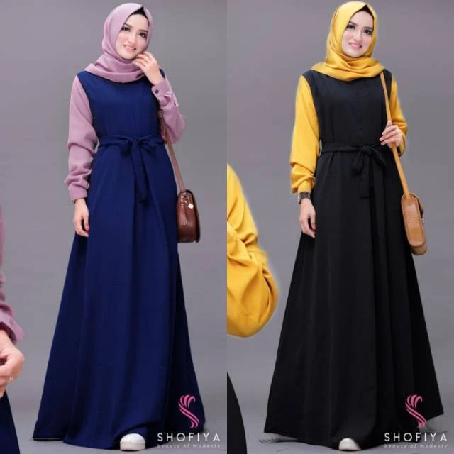 Model Baju Gamis Terbaru Termurah Dan Modis Abm05 Bajubiz - Model baju gamis wanita