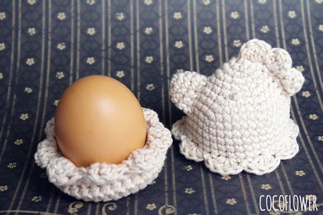 Couvre Oeuf et coquetier au crochet - DIY par CocoFlower