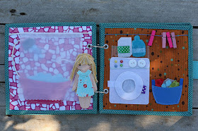 Handmade fabric travel dollhouse