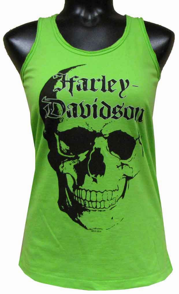 http://www.adventureharley.com/harley-davidson-tank-womens-head-banger-with-racer-back-lime