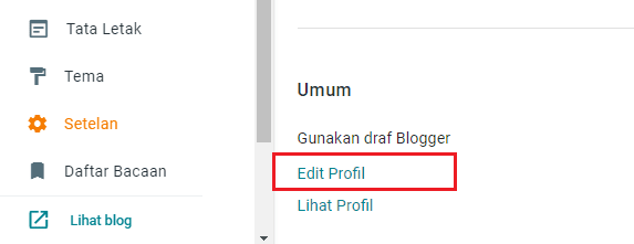 cara edit profil blog