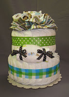 Jungle Safari Blue Diaper Cake