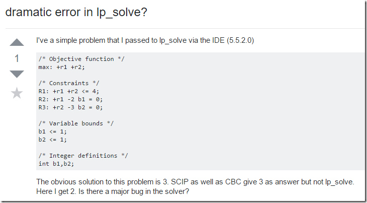 Yet Another Math Programming Consultant: Lp Solve Problems With Tiny Model