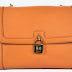 DOLCE&GABBANA women's leather handbag shopping bag purse orangene