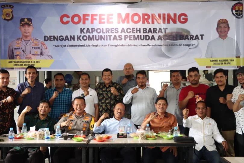 Coffee Morning Kapolres Aceh Barat dengan Komunitas Pemuda Aceh Barat