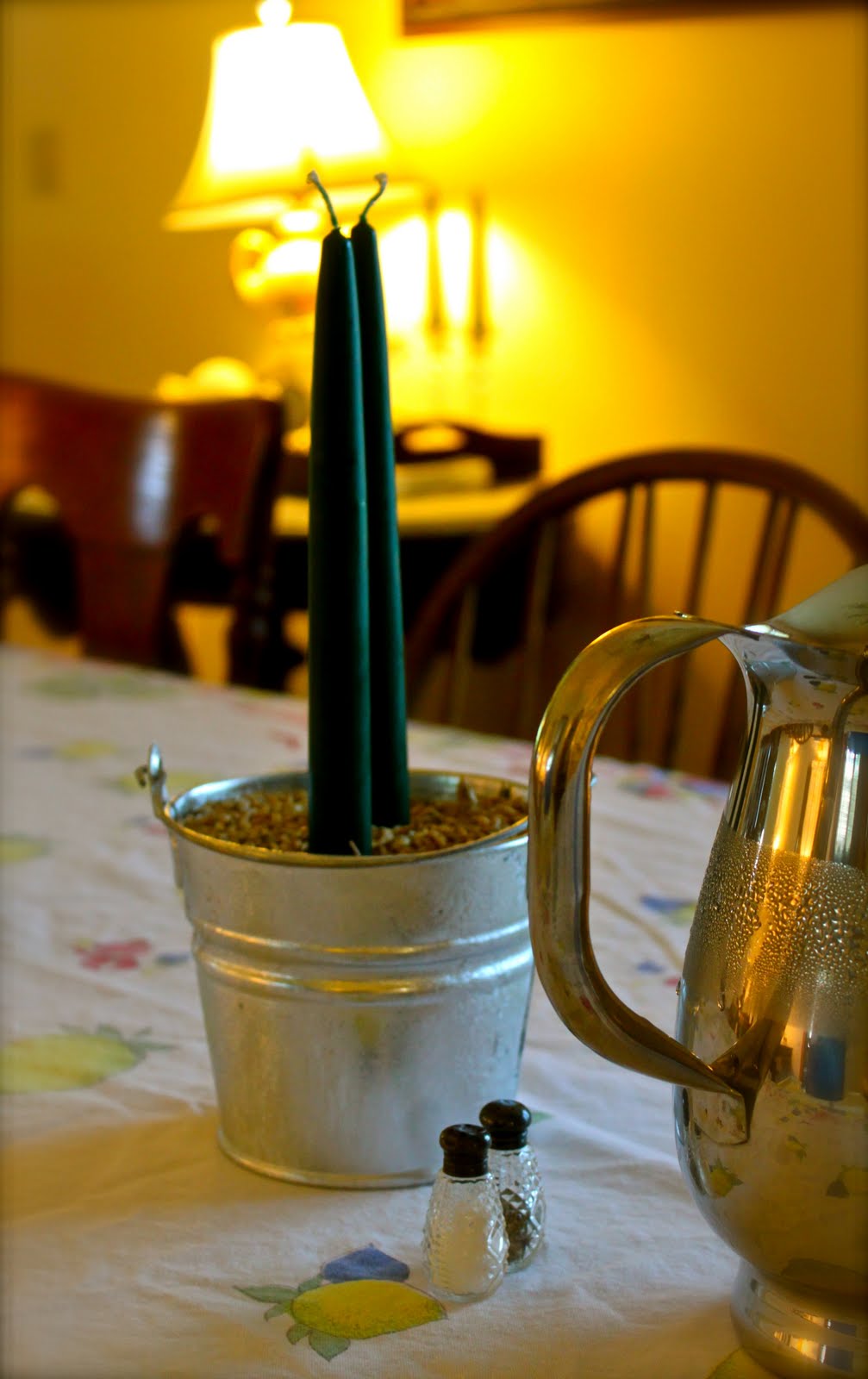 candles as a centerpiece