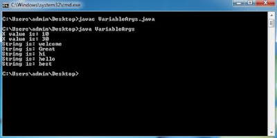 Varargs output-javaform