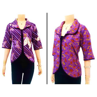 DBT2610 - Baju Bluse Batik Wanita Terbaru 2013