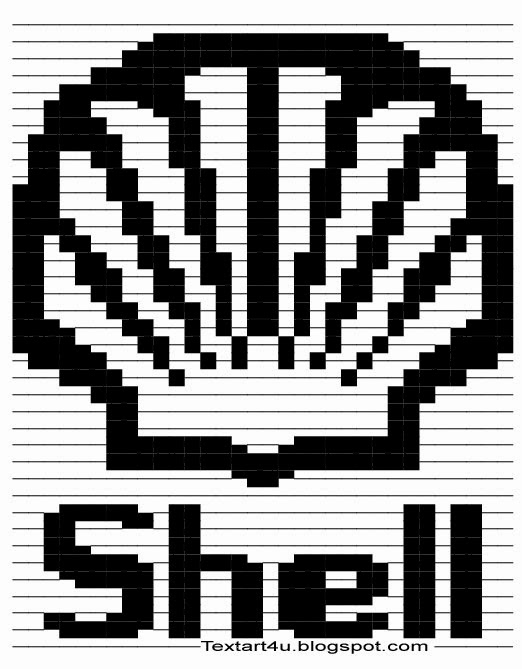 Shell Logo Copy Paste Text Art | Cool ASCII Text Art 4 U