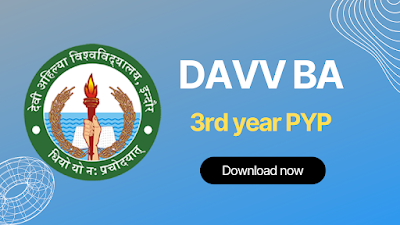 Davv BA 3rd Year Previous year  paper