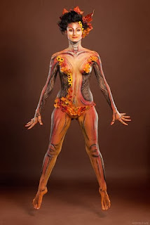 Chinese Body Painting Women