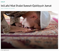 Ini Lafal Niat Shalat Sunnah Qabliyyah Jumat - Kajian Islam Tarakan