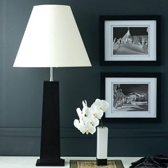 Nelson Table Lamp in Chocolate with Natural Paper Shade