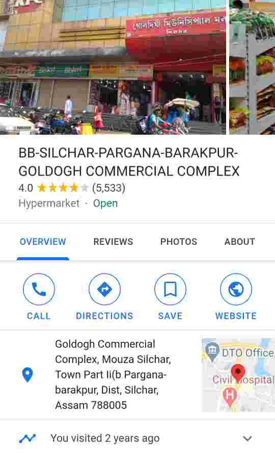 Local business rich Snippets example