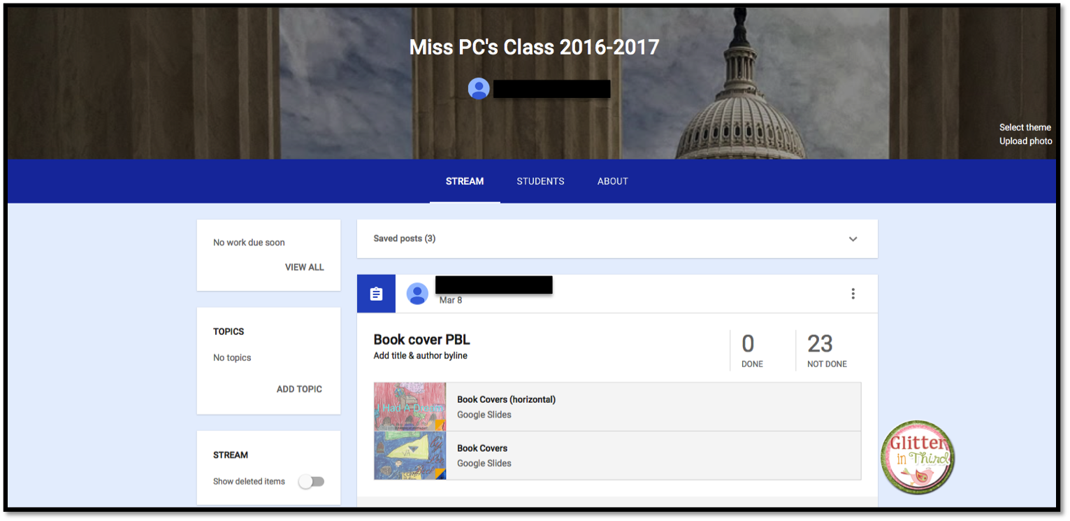 Google Classroom.... in the classroom | Glitter in Third