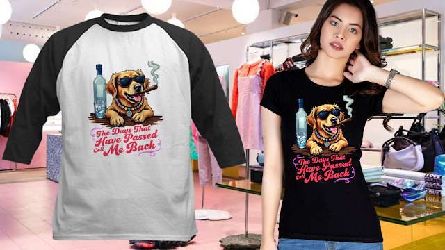 Retro Vibes: Cool Dog Lifestyle T-Shirt Design