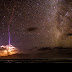 Lightning Storm and the Milky Way Galaxy