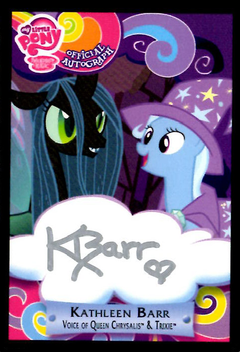 MLP Kathleen Barr - Trixie & Queen Chrysalis Trading Cards 