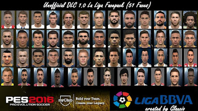 PES 2016 Unofficial DLC 1.0 La Liga Facepack by Glaucio