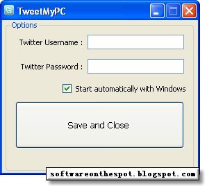 TweetMyPC remotely Shutdown your PC