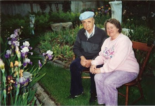 LeRoy Lindeman in his Iris Garden just before he died