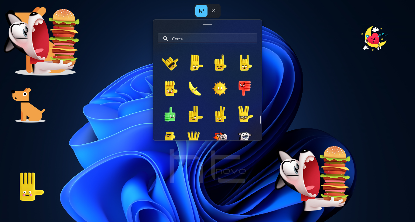 Gli Adesivi per il desktop di Windows 11 disponibili nella Versione 22H2