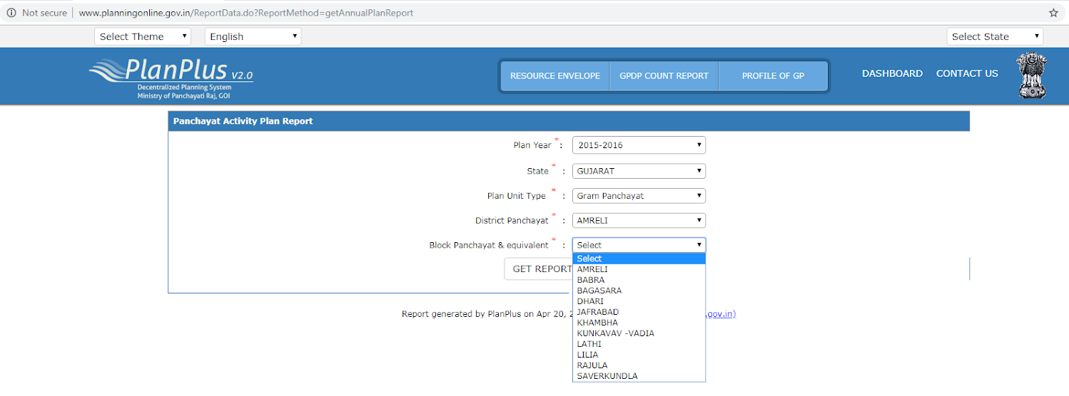 Gram panchayat report