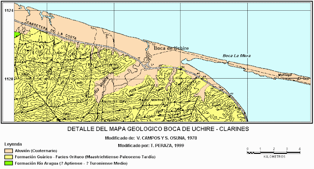 Mapa Geológico de Boca de Uchire-Clarines.