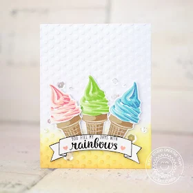 Sunny Studio Stamps: Two Scoops Ice Cream Cone Card Set by Lexa Levana 