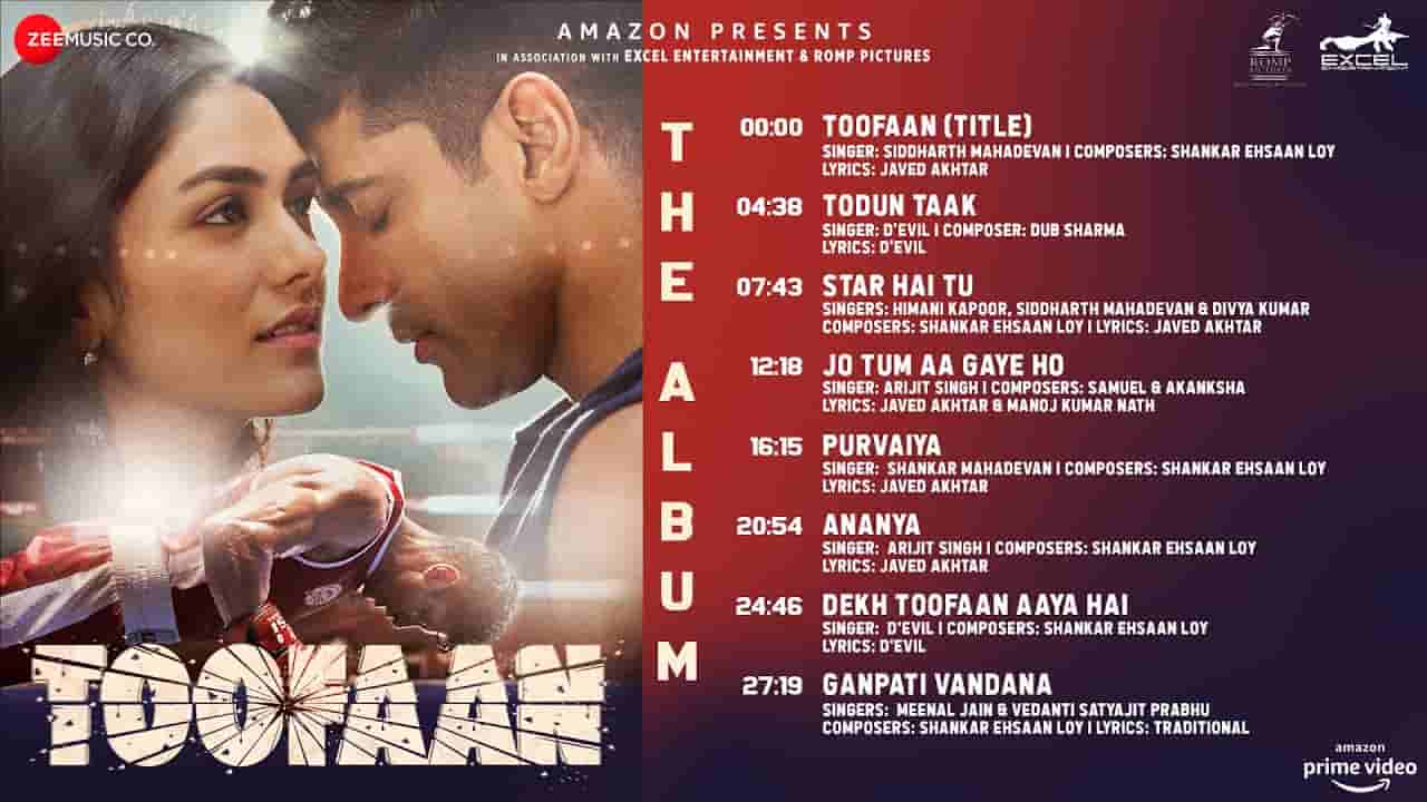 Purvaiya lyrics Toofaan Shankar Mahadevan Hindi Bollywood Song