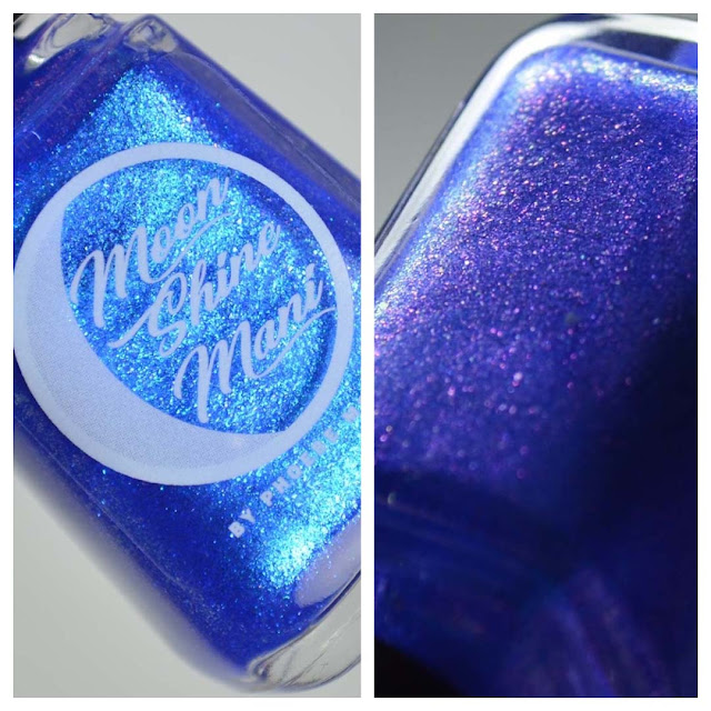 blue shimmer nail polish