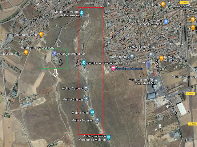 mapa localización molinos de Consuegra