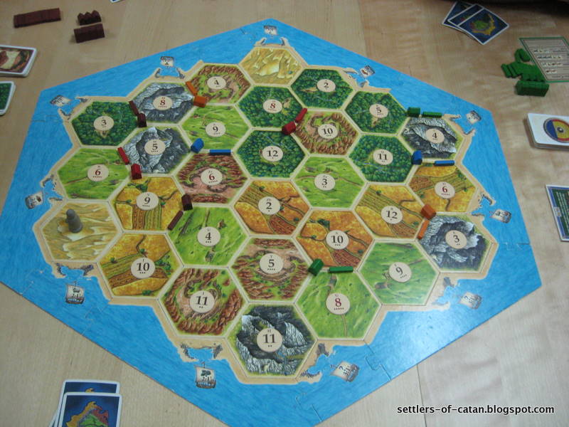 Settlers of Catan for five (with Mick)