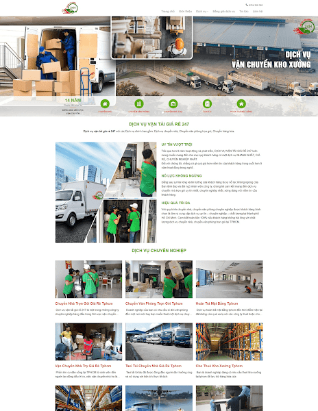Template blogspot giới thiệu công ty vận tải