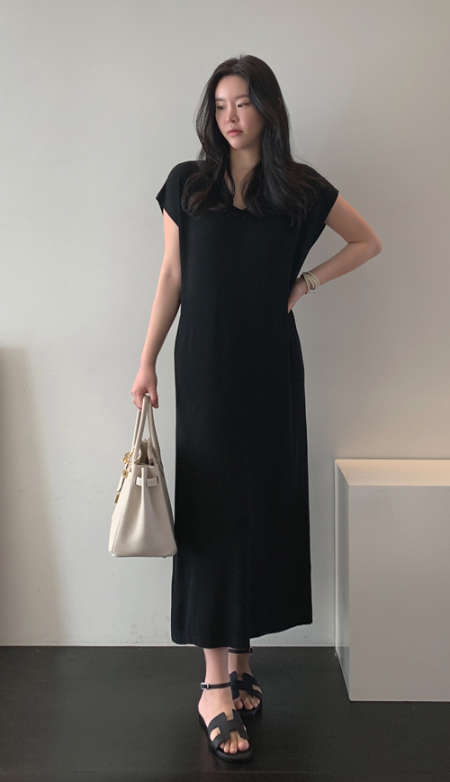 V-Necked Shift Dress