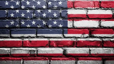 USA, Flag, America, Freedom, Wall, Brick Wallpaper