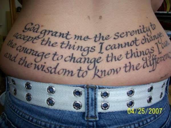 Serenity Prayer Tattoo