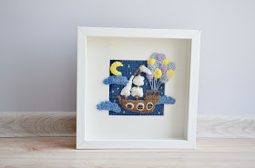 Krawka: Balloon ship crochet picture frame pattern - cutest fantasy themed wall decoration ever!