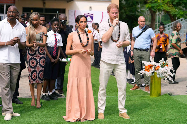 Royal Welcome: Prince Harry and Meghan Markle's Reception in Lagos During Nigerian Tour