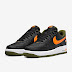 Sepatu Sneakers Nike Sportswear Air Force 1 07 LV8 Black Total Orange Rough Green White DH7440001